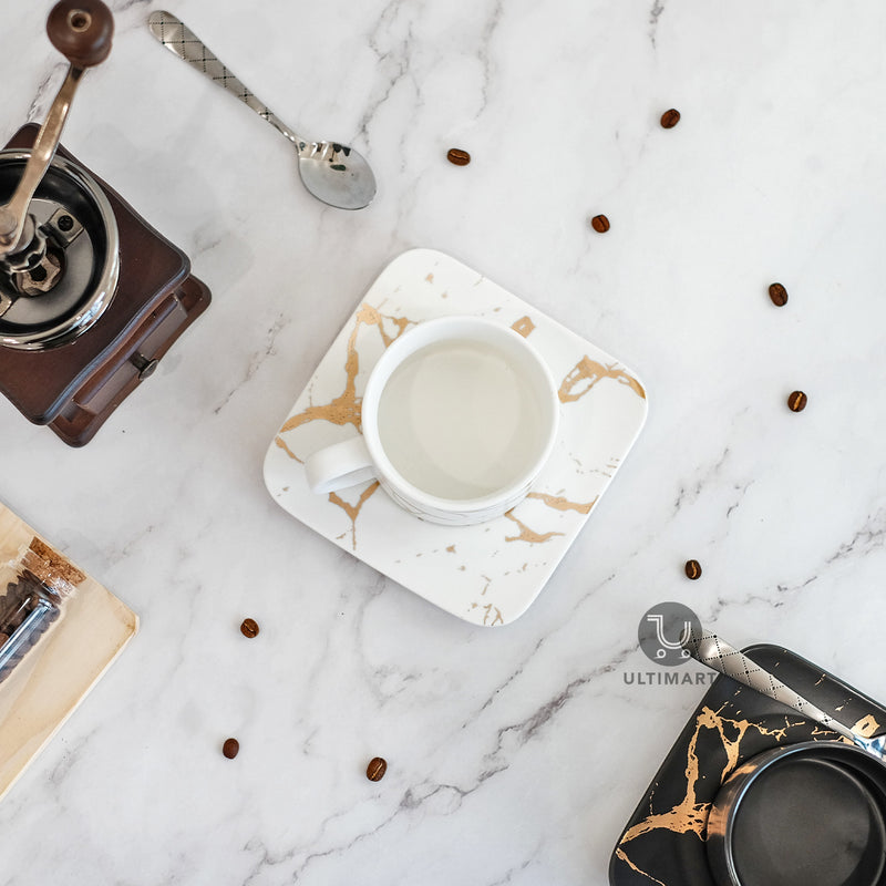 LUXE Marble Cup & Saucer Set