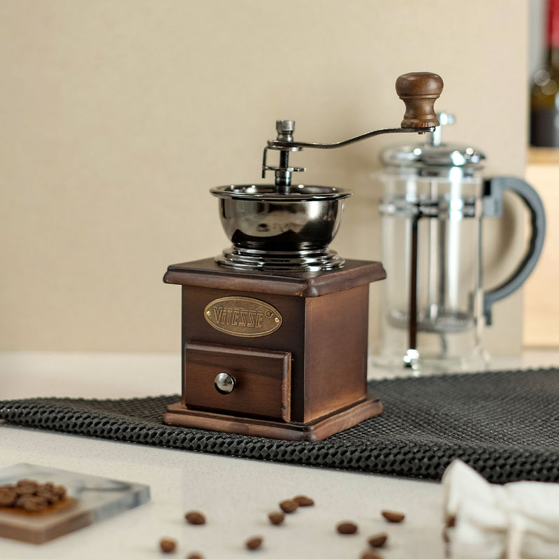 Vintage Coffee Grinder & French Press